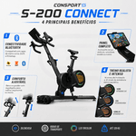 Bicicleta Spinning S-200 Connect Bluetooth Inclinação Automática Consport