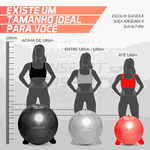 Bola Suíça para Pilates e Ginástica - 55cm - Vermelha