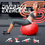 Bola Suíça para Pilates e Ginástica - 55cm - Vermelha