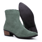 Bota Texana Camélia Feminina Cano curto Camurça Verde