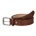 Cinto em Couro Nobre Marrom Rustico - 33mm Liso