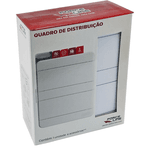 Quadro Distribuição de Embutir em Parede Para Disjuntores Din Force Line