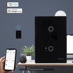 Conjunto 4x2 Com Interruptor Touch Inteligente conexão Wifi- Alexa Cor Preto Marca MarGirius 