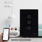 Conjunto 4x2 Com Interruptor Touch Inteligente conexão Wifi- Alexa Cor Preto Marca MarGirius 