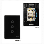 Conjunto 4x2 Com Interruptor Touch Inteligente conexão Wifi- Alexa Cor Preto Marca MarGirius 