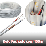 Rolo de Cabo Para Câmera De Segurança com 100m Bipolar Externo Liga De Cobre 87% Marca - Cabel 