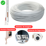 Rolo de Cabo Para Câmera De Segurança com 100m Bipolar Externo Liga De Cobre 87% Marca - Cabel 