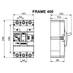 Disjuntor Caixa Moldada DIN Tripolar Modelo DL400-X Marca Soprano