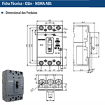 Disjuntor Caixa Moldada Nema DSJN3 600Vca - Marca Soprano