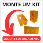 Caixinha De Luz Pvc 4x2 Embutir reforçado cor Amarelo - 24 unidades