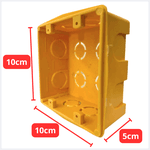 Caixinha De Luz Pvc 4x4 Embutir reforçada cor Amarelo - 12 unidades