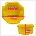 Caixinha Octagonal De Luz 3x3 Pequena de Embutir Amarela - Marca Ribeiro