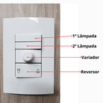 Conjunto Controle Para Ventilador De Teto bivolt Com 2 Teclas Linha Sleek Margirius