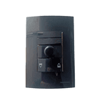 Conjunto 4x2 Controle de Ventilador c/2 interruptores simples Bivolt Linha Sleek Ebony Margirius