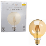 LÂMPADA LED FILAM. GLOBO G125 4W BC QUENTE 2200K E27 BIV