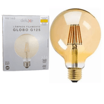 LÂMPADA LED FILAM. GLOBO G125 4W BC QUENTE 2200K E27 BIV