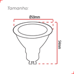 Lâmpada Led Dicróica Gu10 4,8w Bivolt Avant 