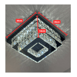 Lustre Plafon Cristal de LED Sobrepor 30x30cm Brilhante 8993