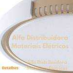 Plafon redondo 24w Led Estrelado Tcc Ajustavel 3 temperaturas Young Bivolt