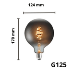 LÂMPADA LED FILAM. GLOBO BLACK G125 5W BC QUENTE 2200K E27 BIV