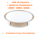 Plafon redondo 24w Led Estrelado Tcc Ajustavel 3 temperaturas Young Bivolt