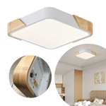 Luminária Painel Led de Sobrepor Quadrado com Detalhe Madeira Luz 3em1 PSQ- Branco Nitrolux
