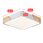 Luminária Painel Led de Sobrepor Quadrado com Detalhe Madeira Luz 3em1 PSQ- Branco Nitrolux