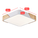 Luminária Painel Led de Sobrepor Quadrado com Detalhe Madeira Luz 3em1 PSQ- Branco Nitrolux
