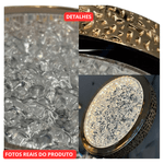 Pendente LED Cristal com Dourado 3 Cores de Luz 8117
