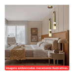 Pendente Tudo Moderno Led 7w Dourado lluz 3200K Amarela CD230591D