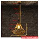 Luminaria Pendente Corda Rústico Moderno com Bocal E27 PC02
