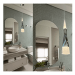 Pendente Luminária Moderno Cromado Prata 7w Luz Amarela 3000k DCD02141