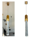 Pendente Led Tudo Bolhas Detalhe Dourado com 3 Cores de Luz 8130