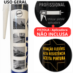 Cola Silicone PU40 Para Uso Colante Placas 3D de PVC Vedante 400g