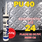 Cola Silicone PU40 Para Uso Colante Placas 3D de PVC Vedante 400g