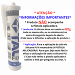 Cola Silicone PU40 Para Uso Colante Placas 3D de PVC Vedante 400g