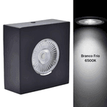 MINI SPOT PLAFON DE SOBREPOR QUADRADO PRETO 5W MARCA - BRLUX