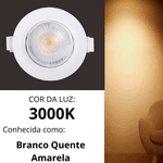 SPOT EMBUTIR LED 5W REDONDO BRANCO BIVOLT