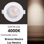 SPOT EMBUTIR LED 5W REDONDO BRANCO BIVOLT