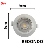 SPOT EMBUTIR LED 5W REDONDO BRANCO BIVOLT