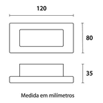Balizador Led embutir preto 4x2 2w luz amarela 3000k Avant