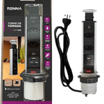 Torre De Tomada Com 2 Tomadas 10a/20a + 2 USB tipo A/C Retratil Embutir Mesa Marca- RENNA