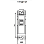 Disjuntor Nema Preto 1P Unipolar/Monopolar Marca Soprano