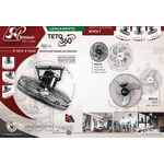 VENTILADOR DE teto 360º 60CM PRETO BIVOLT VENTI-DELTA