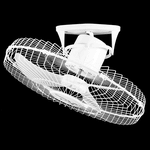 VENTILADOR DE teto 360º 60CM PRETO BIVOLT VENTI-DELTA