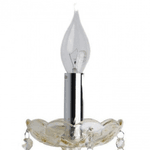 Arandela Clássica Estilo Provençal de Cristais Champagne Hevvy SL-9840/W1 CHP