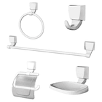 Kit de Acessórios Para Banheiro com 5 Peças Branco 2000 F24 Attic Lorenzetti 7140057