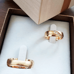 Par de Alianças FLORENÇA Ouro 18k