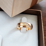 Par de Alianças FLORENÇA Ouro 18k