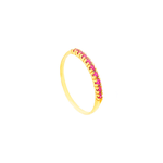 Anel Feminino Aparador em Ouro 18k com Rubis